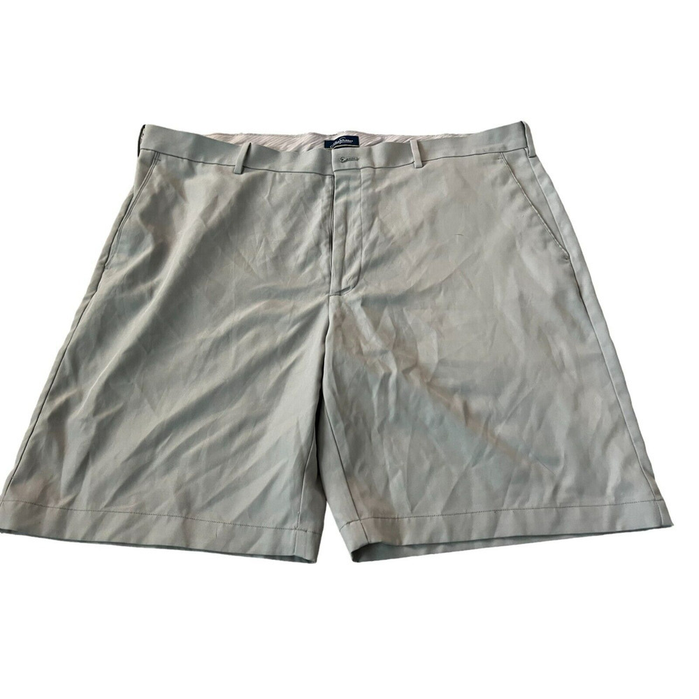 Jack Nicklaus Mens Sz 42 Chino Golf Short Flat Front Regular Fit Mid Rise Gray